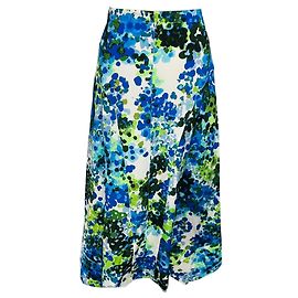Stella Mc Cartney Gonna midi in seta floreale Naya multicolore blu di Stella McCartney Blu