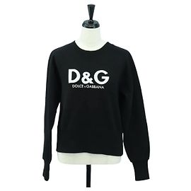 Dolce & Gabbana DOLCE&GABBANA Tênis de Algodão Preto Auth 174773A Preto