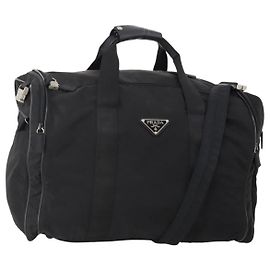 Borsa Boston PRADA in nylon 2 in 1 nera argento autentica YKZ331 Nero Argento
