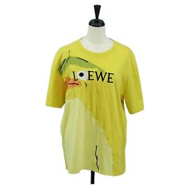 LOEWE LOEWE �~ Camiseta Mr. Ootori de algodón XS Amarillo Auth 167239SAM Amarillo