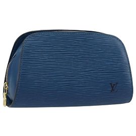 LOUIS VUITTON Epi Dauphine PM Pouch Blue M48445 LV Auth BA12330 Blue