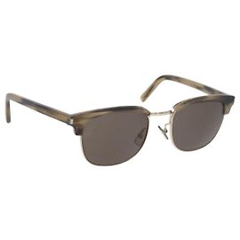 Occhiali da sole in plastica beige SAINT LAURENT SL5 Auth BA12284 Beige