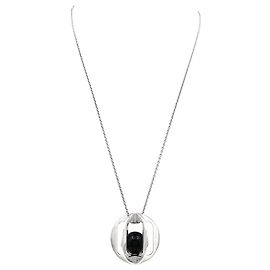 Collar Dinh Van, 'Esfera', plata y ónix. Otro
