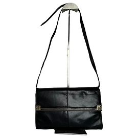 Borsa a Spalla Vintage Givenchy in Pelle Nera Nero
