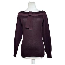 Gianni Versace Vintage Versace Off-Shoulder Strickpullover lila S Lila
