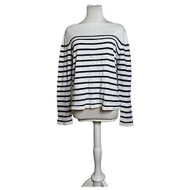 Top Marinière Vintage Jean Paul Gaultier de Algodón Blanco Marino L Blanco