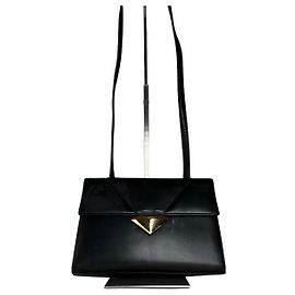 Borsa a Spalla Vintage Givenchy in Pelle Nera Nero