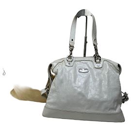 Céline Vintage Celine Leather Shoulder Bag White White