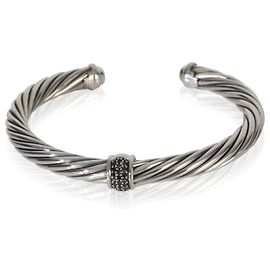 Pulseira de cabo de estação única em prata esterlina com diamantes David Yurman Outro