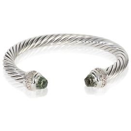 Bracciale Classico in Argento Sterling con Prasiolite e Diamante di David Yurman Altro