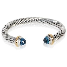 Pulsera clásica de cable en oro amarillo y plata esterlina con topacio de David Yurman Otro
