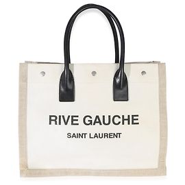 Beige Leinen Rive Gauche Tasche von Saint Laurent Beige