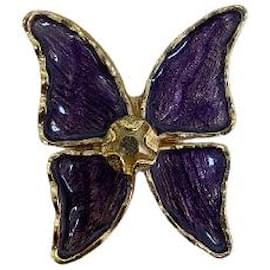 Broche Papillon Violet Yves Saint Laurent Autre