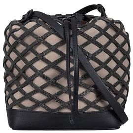Bolsa de couro marrom com cordão Brunello Cucinelli usada Outro