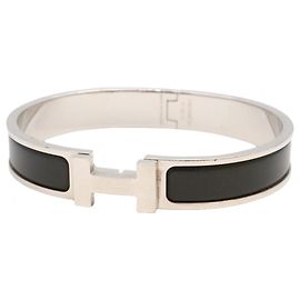 Hermès Hermes Bangle Clic Clac PM Black Silvery