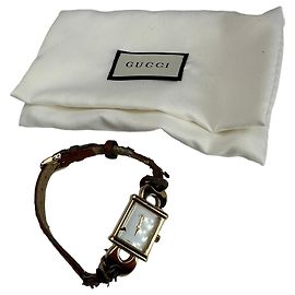 Reloj Vintage Gucci 1800 L Oro Blanco Dorado