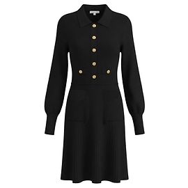 Schwarzes Lauper-Strickkleid von Veronica Beard Schwarz
