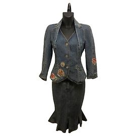 Completo giacca in denim e gonna Galliano per Dior 2005 Altro