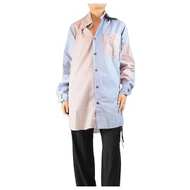Vivienne Westwood Camicia a righe blu in patchwork - taglia UK 10 Blu