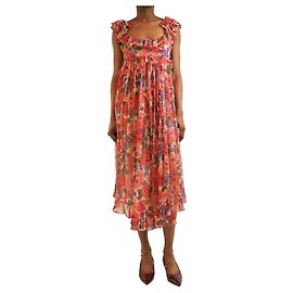 Zimmermann Rosa Blumen-Seidenkleid - Größe UK 6 Pink