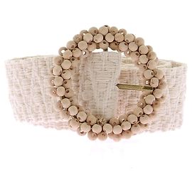 Zimmermann Raphia Gürtel Creme Beige