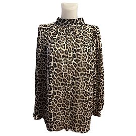 Autre Marque Camicia H&M stampa leopardata Marrone Nero Bianco Stampa leopardo