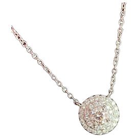 Tiffany & Co Colar Soleste em platina e diamantes incrustados com design de girassol Prata