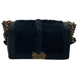 Sac à main Chanel Leboy Vert Pin Cuir Vert