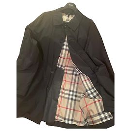 Burberry Trench Coat Black Wool Black