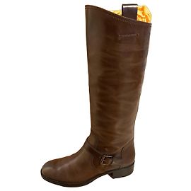 Tod's Brown Leather Riding Boots Size 40 Dark brown