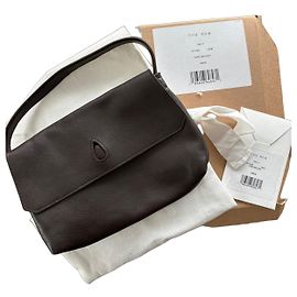 Bolsa de couro Sally da The Row Castanho escuro