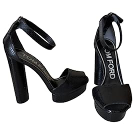 Tom Ford Black Leather Heels Black