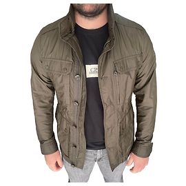 Moncler jacket khaki nylon men Khaki