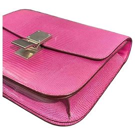 Céline Celine Box Umhängetasche aus Eidechsenleder Fuchsia Fuschia