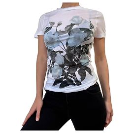 Christopher Kane T-Shirt Weiß Grau Modal Weiß Grau