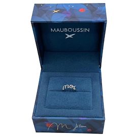 Anel Mauboussin 'Moi' em ouro branco e diamantes Branco Hardware prateado