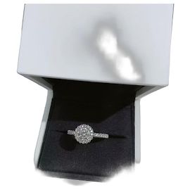 De Beers Diamantring 0,55 Karat Größe 49 Silber