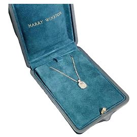 Harry Winston Platin Diamant Halskette Silber