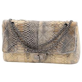 Chanel 2.55 Reissue Python Double Flap Shoulder Bag Python print