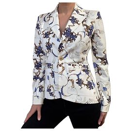 Giacca Altuzarra in cotone bianca e blu Bianco Blu