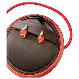 Pomellato M'AMA non M'AMA Orecchini Oro Rosa Diamanti e Granati Rosso