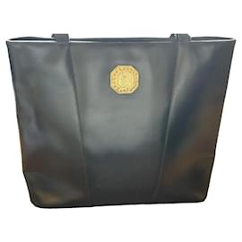 Sac tote noir en cuir Yves Saint Laurent Noir