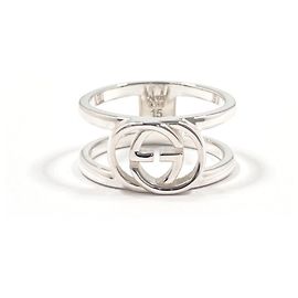 GUCCI Interlocking G Breite Bandring Silber