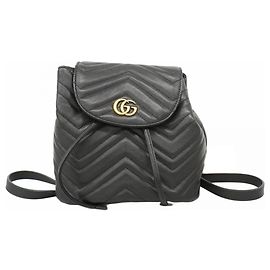 Gucci GG Marmont Leather Backpack Black