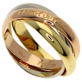 Cartier Trinity Ring 18K Yellow White and Pink Gold Golden