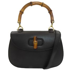 Gucci Bamboo 2-Way Handbag Black