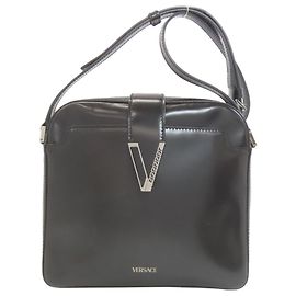 Bolsa de Ombro com Logo Versace Preto