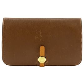 Hermès Hermes Dogon GM Long Wallet Brown