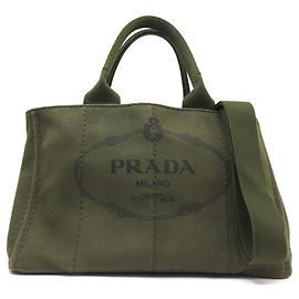 Borsa Tote Canapa di Prada Cachi
