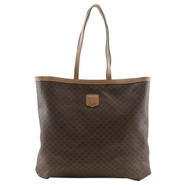 Céline Celine Brown PVC Tote Bag Brown